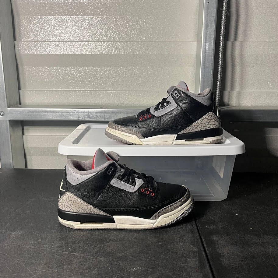 Size 7Y - AJ 3 Retro Black Cement