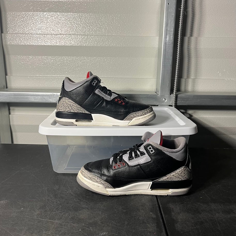 Size 7Y - AJ 3 Retro Black Cement