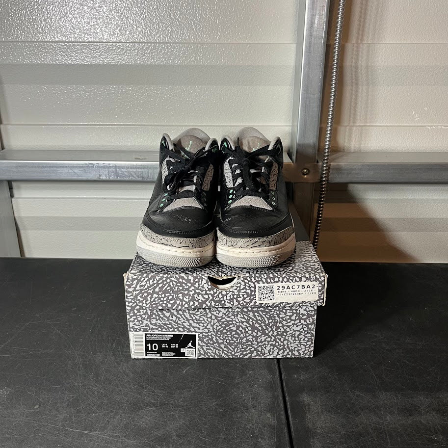Size 10 - AJ 3 Retro Green Glow