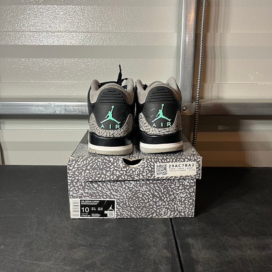 Size 10 - AJ 3 Retro Green Glow