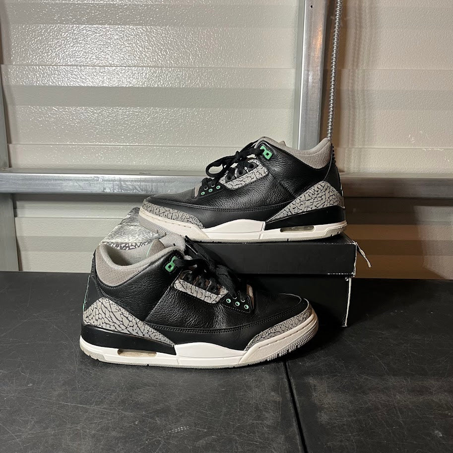 Size 10 - AJ 3 Retro Green Glow