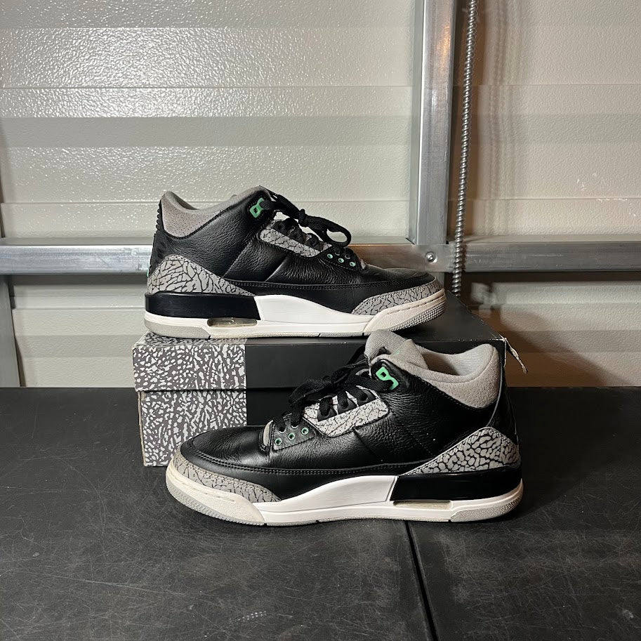 Size 10 - AJ 3 Retro Green Glow