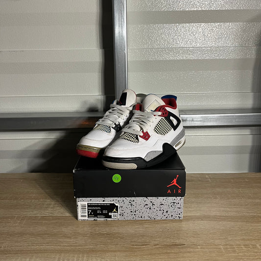 Size 7Y -  AJ 4 Retro SE What The 4