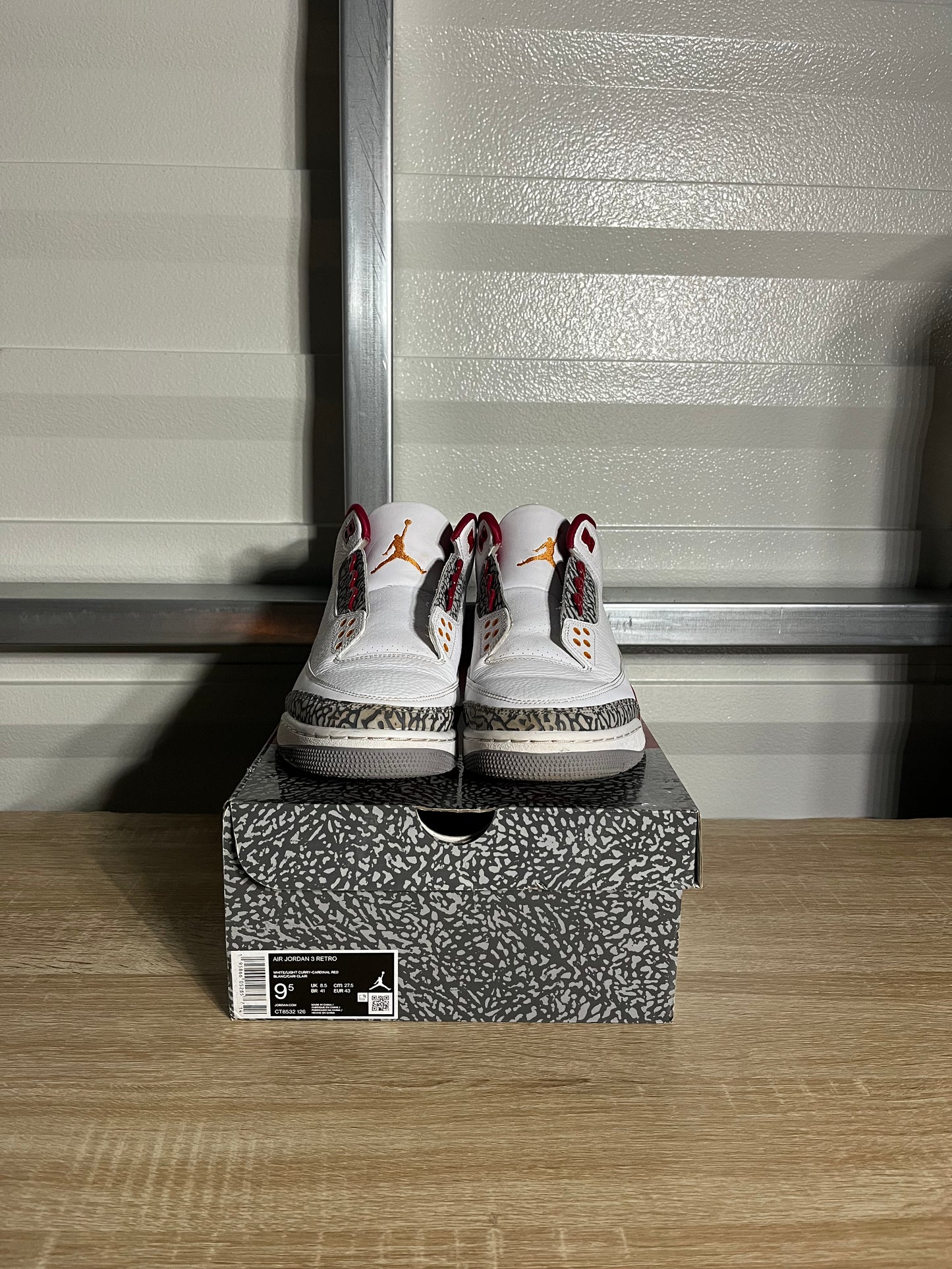 Size 9.5 - AJ 3 Retro Cardinal Red