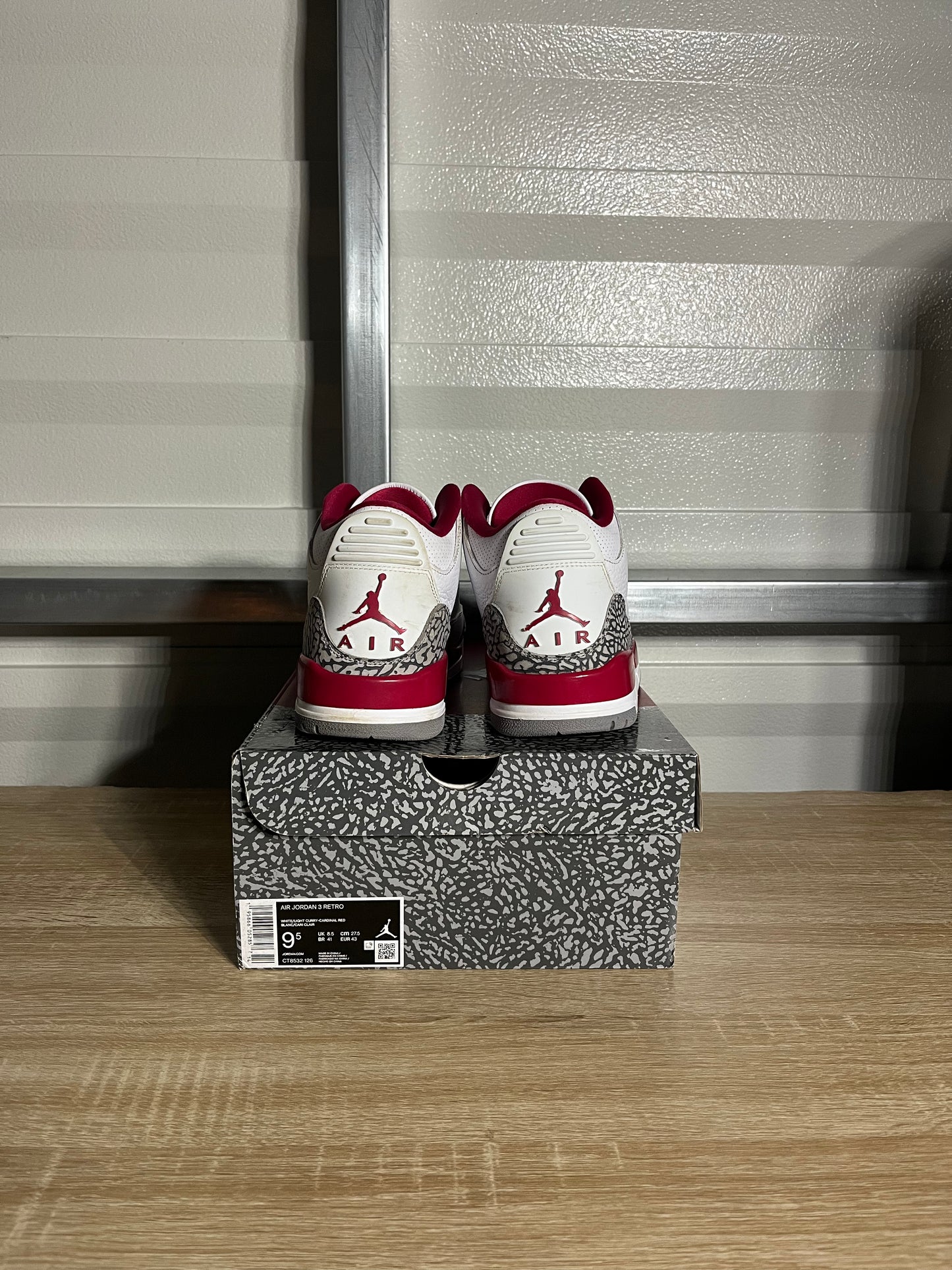 Size 9.5 - AJ 3 Retro Cardinal Red