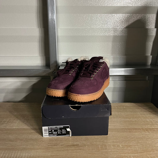Size 9 - AF1 Premium Winter Burgundy Crush