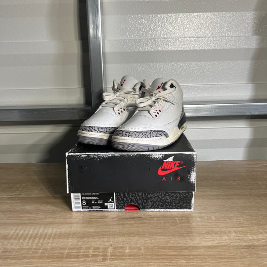 Size 8 - AJ 3 Retro White Cement Reimagined