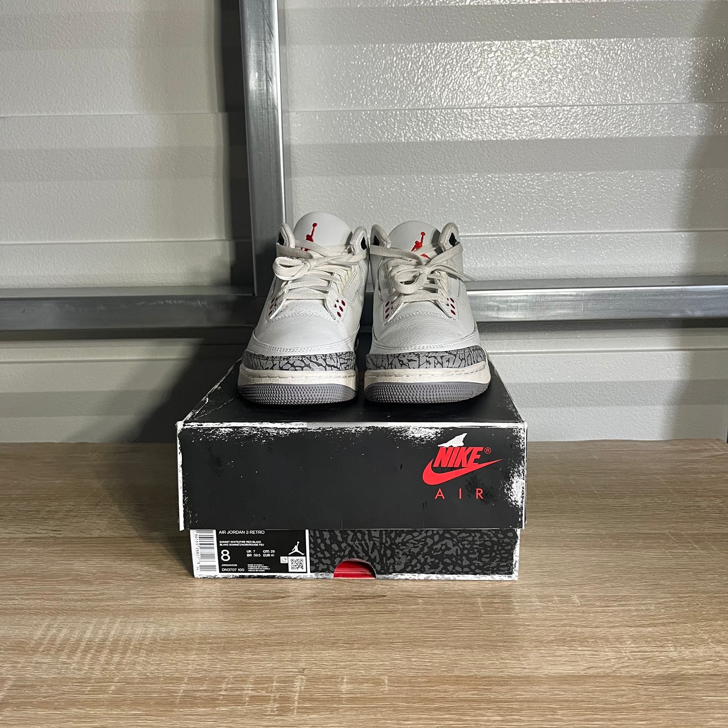 Size 8 - AJ 3 Retro White Cement Reimagined