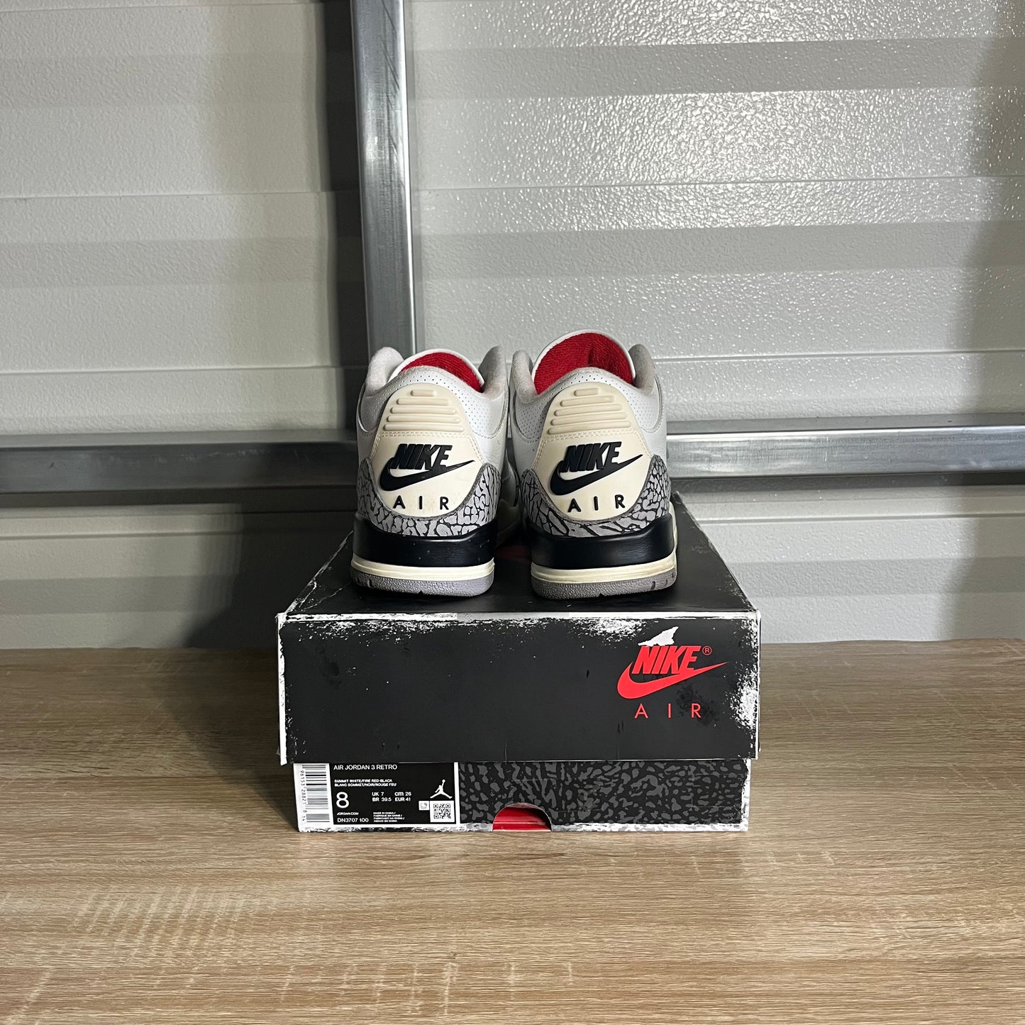 Size 8 - AJ 3 Retro White Cement Reimagined