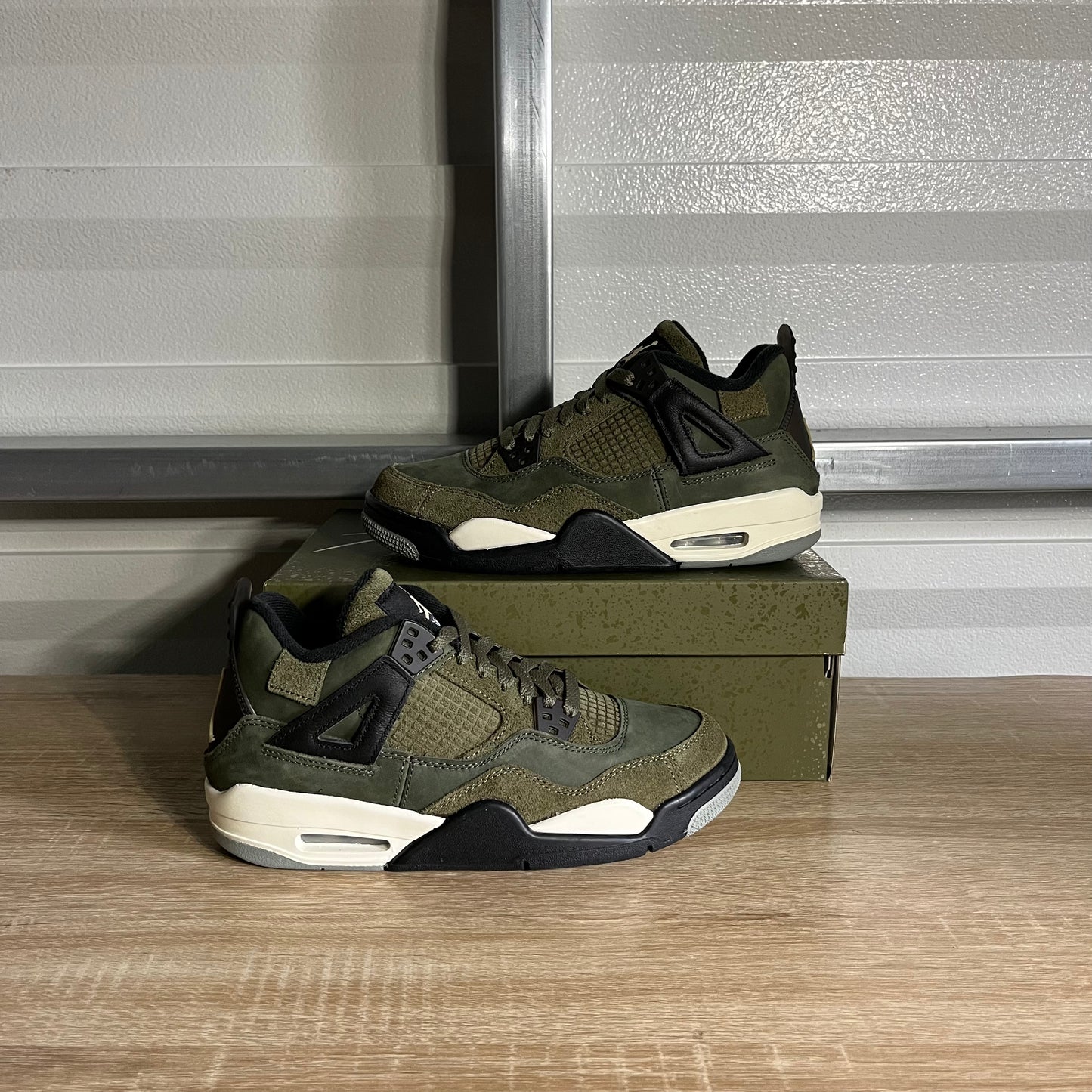 Size 7Y -  AJ 4 Retro SE Craft Medium Olive