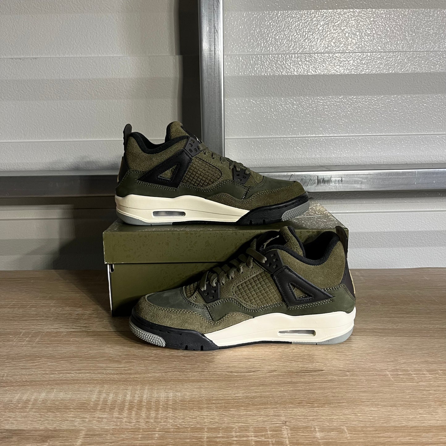 Size 7Y -  AJ 4 Retro SE Craft Medium Olive