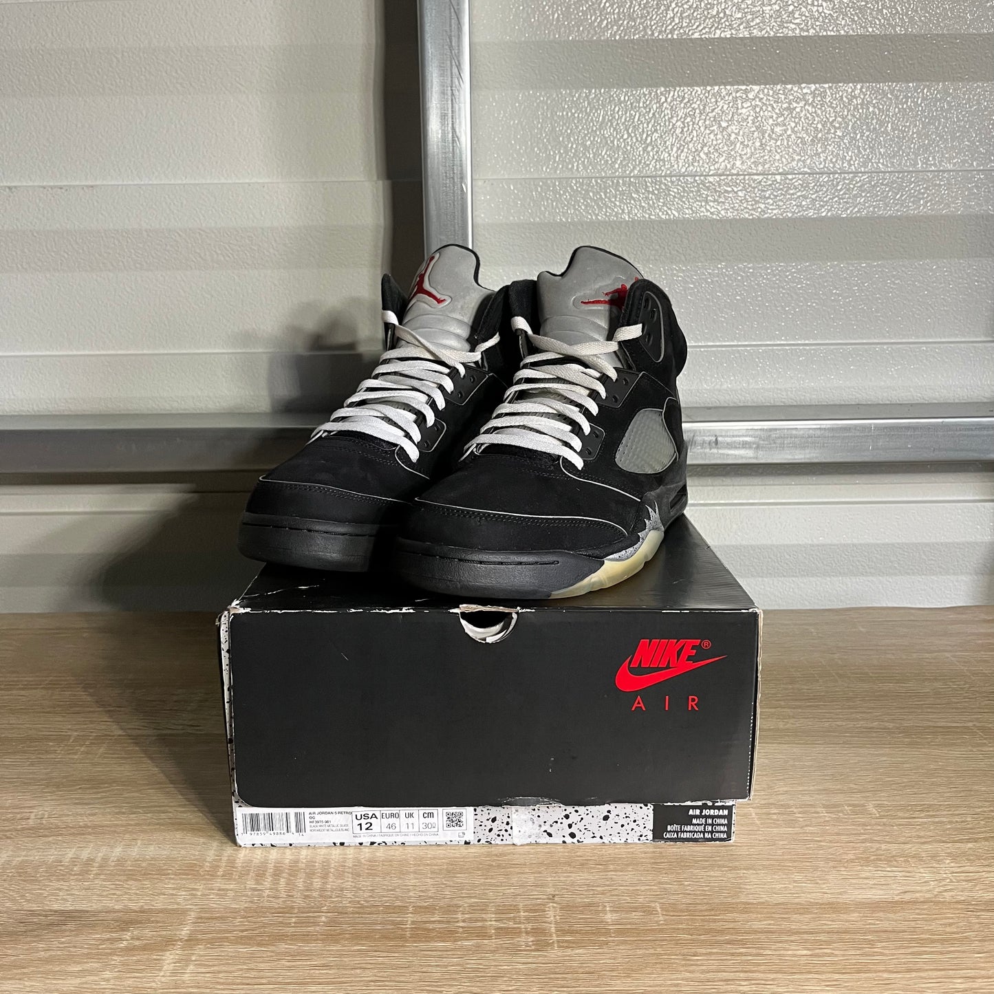 Size 12 - AJ 5 Retro OG Black Metallic Reimagined