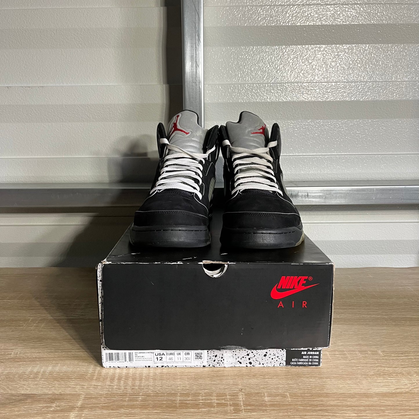 Size 12 - AJ 5 Retro OG Black Metallic Reimagined