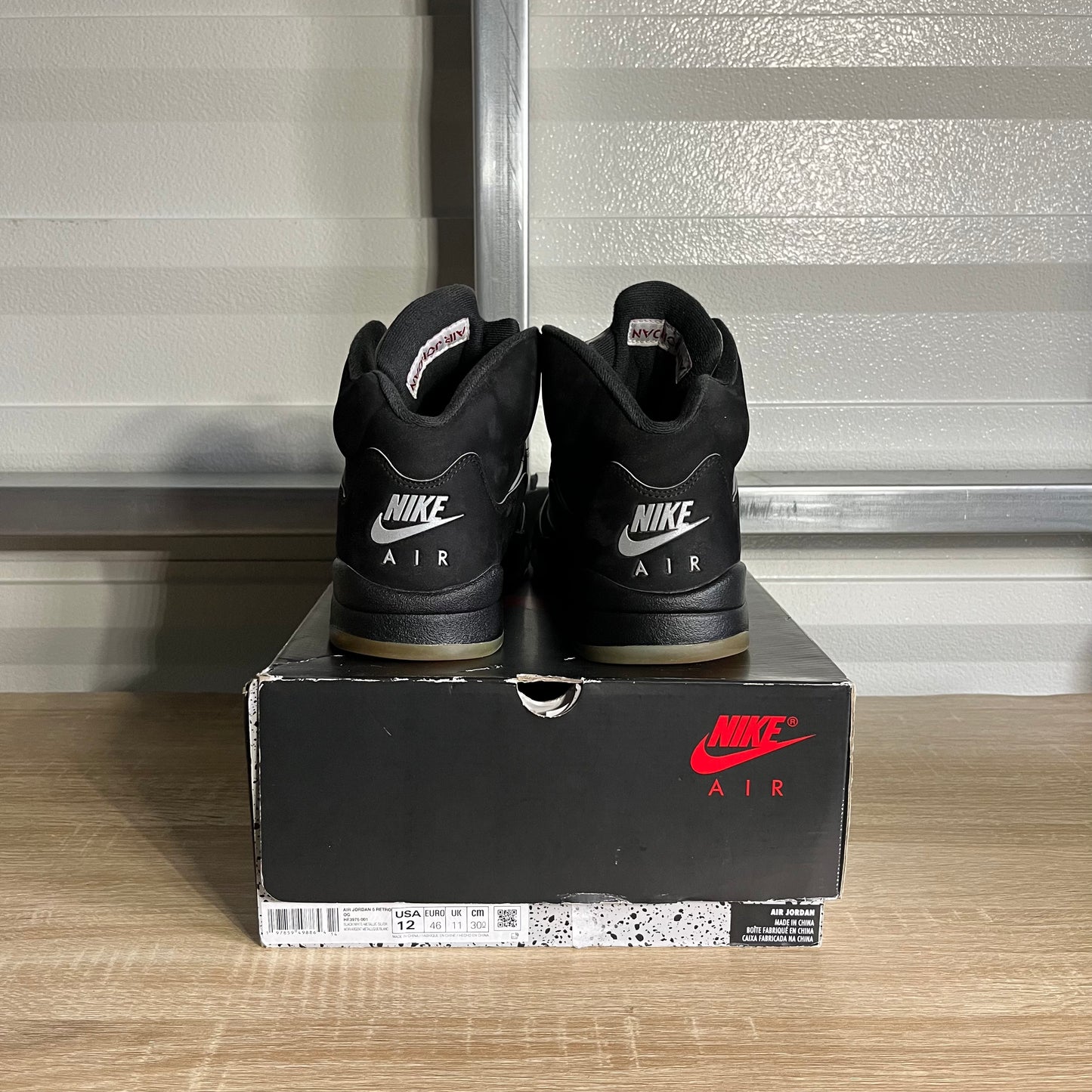 Size 12 - AJ 5 Retro OG Black Metallic Reimagined