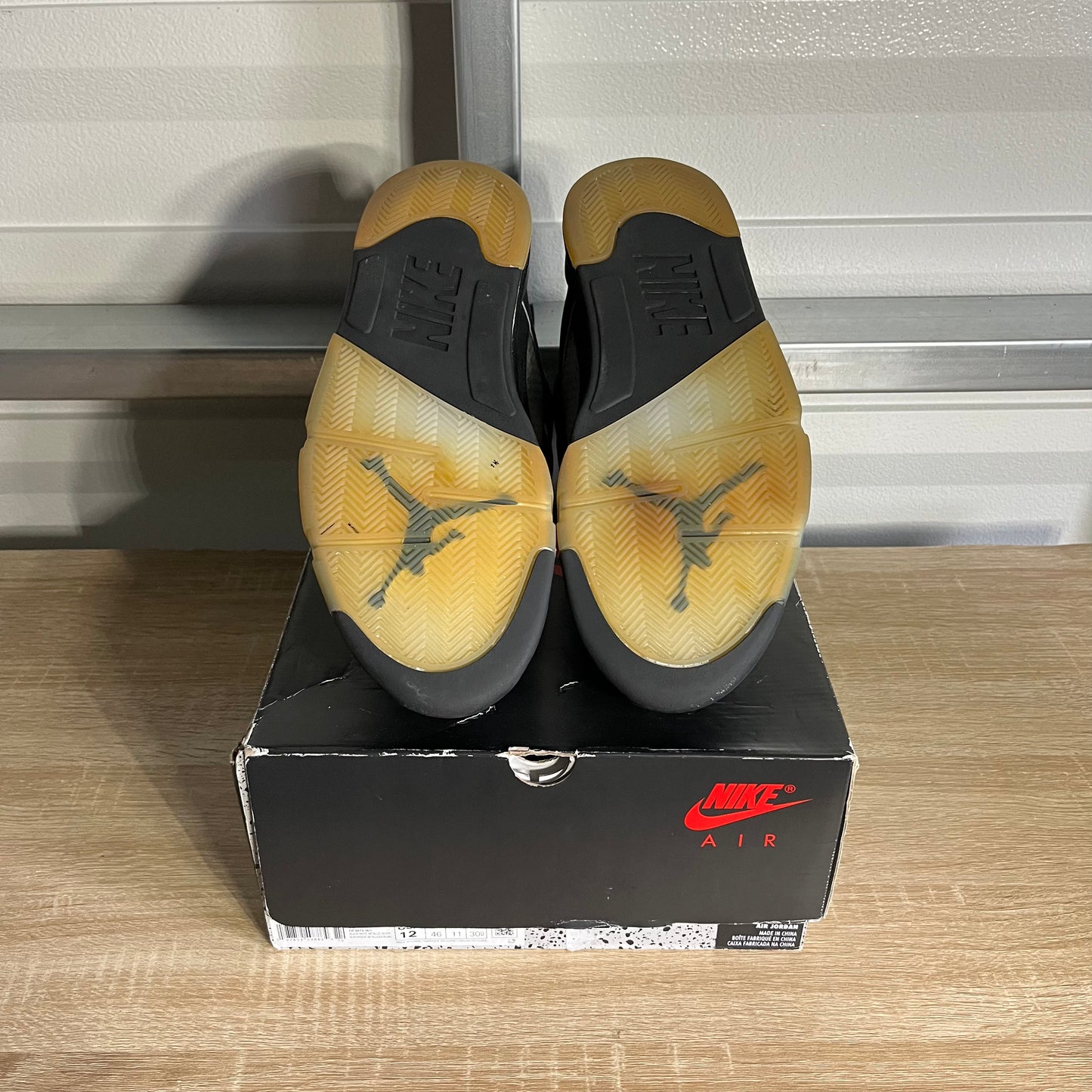 Size 12 - AJ 5 Retro OG Black Metallic Reimagined