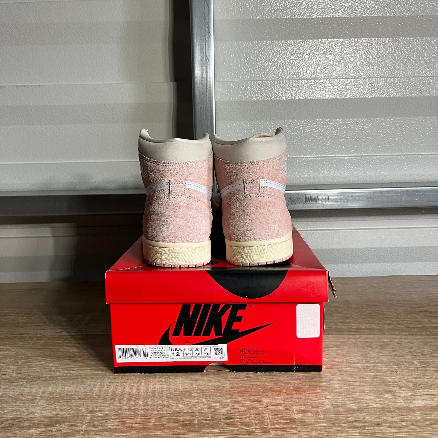 Size 12W - AJ 1 Retro High OG WMNS Washed Pink