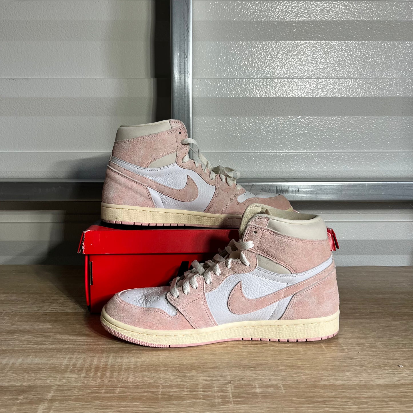 Size 12W - AJ 1 Retro High OG WMNS Washed Pink