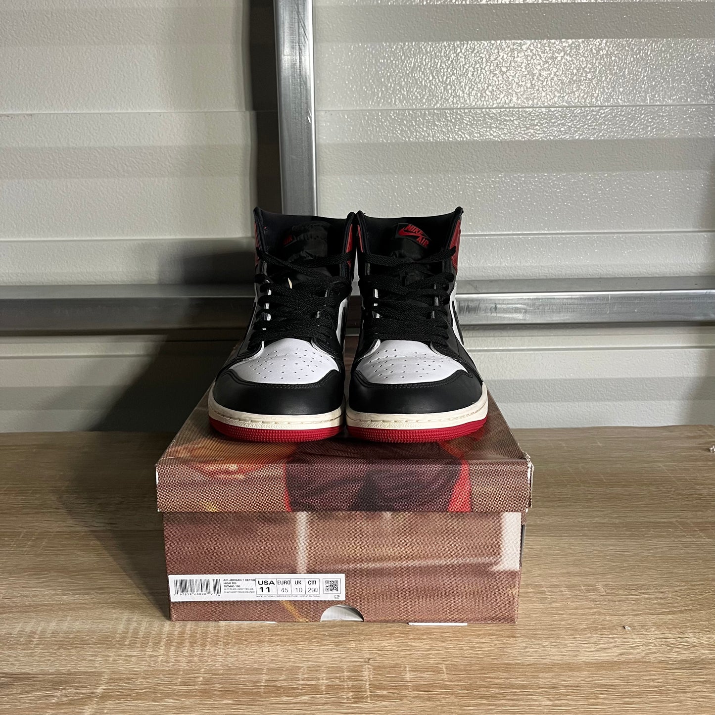 Size 11 - AJ 1 High OG Black Toe Reimagined