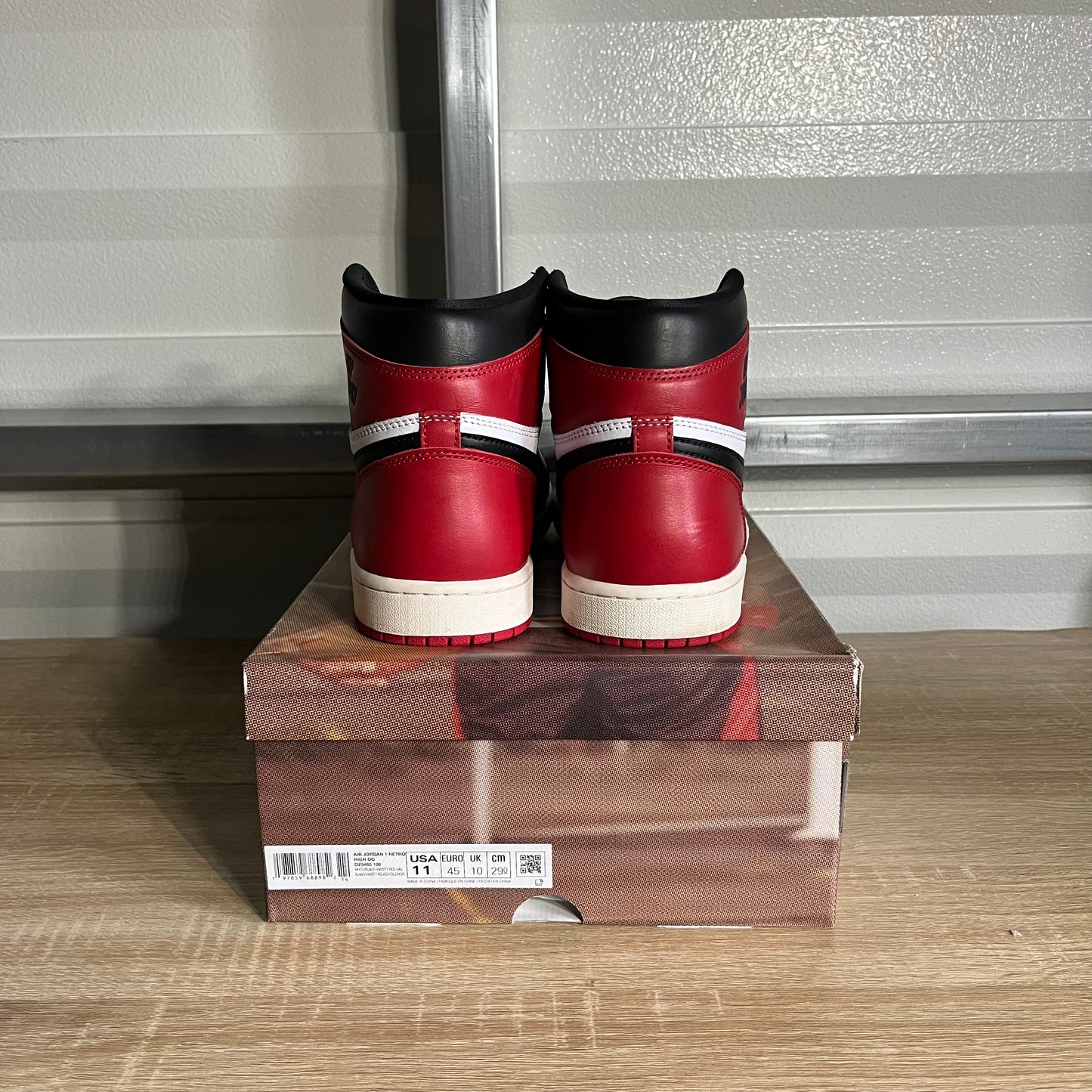 Size 11 - AJ 1 High OG Black Toe Reimagined