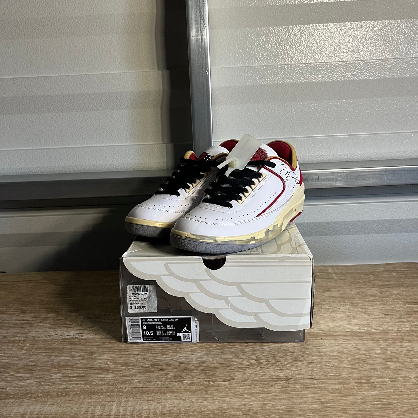 Size 9 - Off-White x AJ 2 Retro Low SP White Red