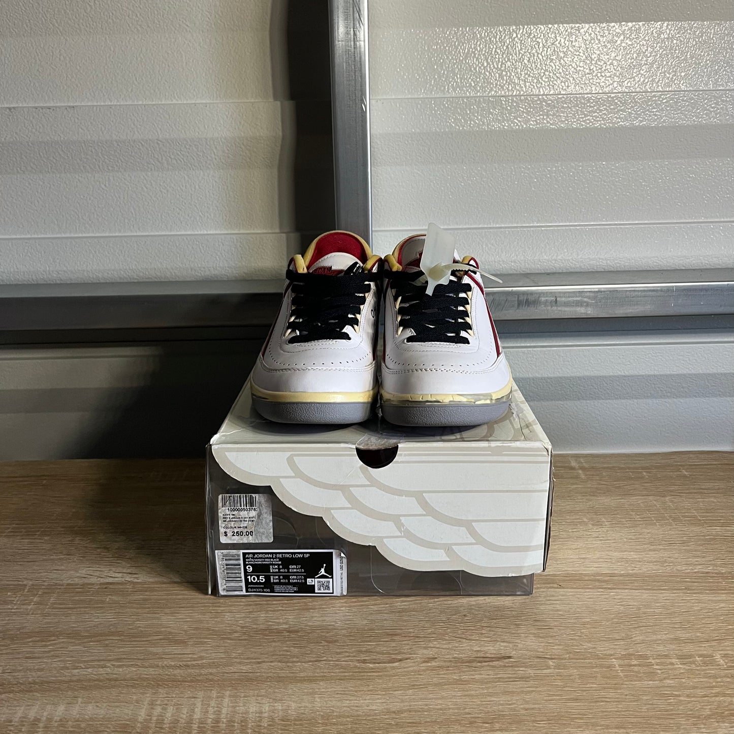 Size 9 - Off-White x AJ 2 Retro Low SP White Red