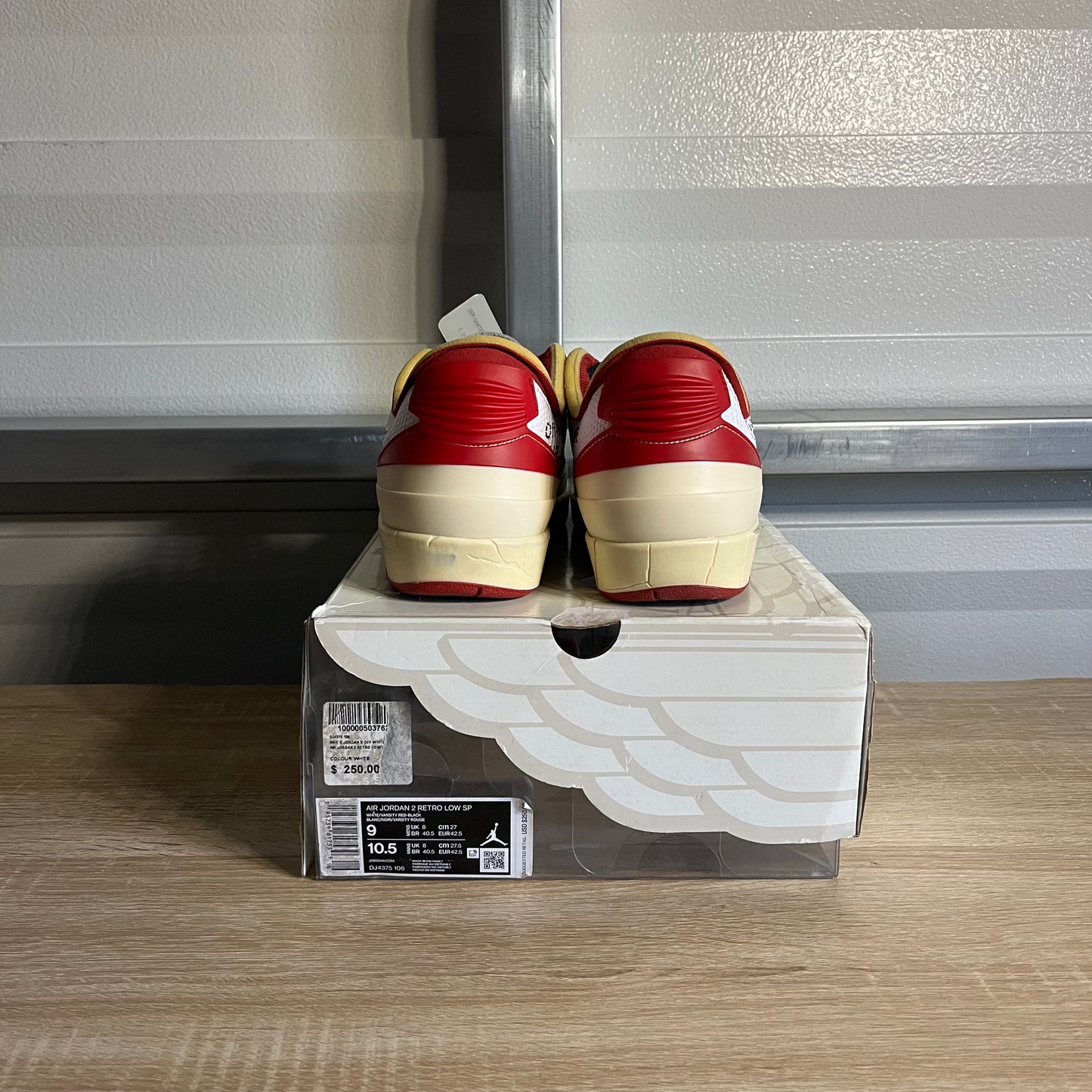 Size 9 - Off-White x AJ 2 Retro Low SP White Red