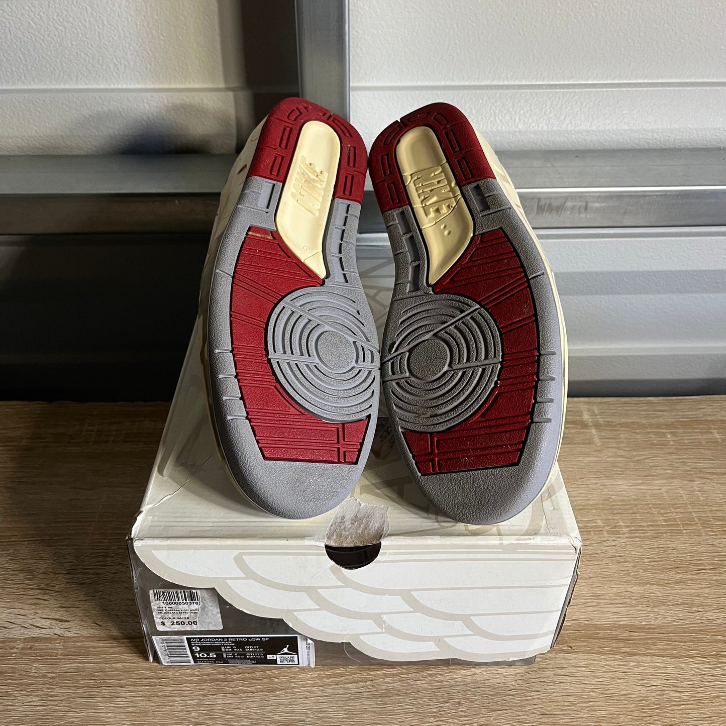 Size 9 - Off-White x AJ 2 Retro Low SP White Red