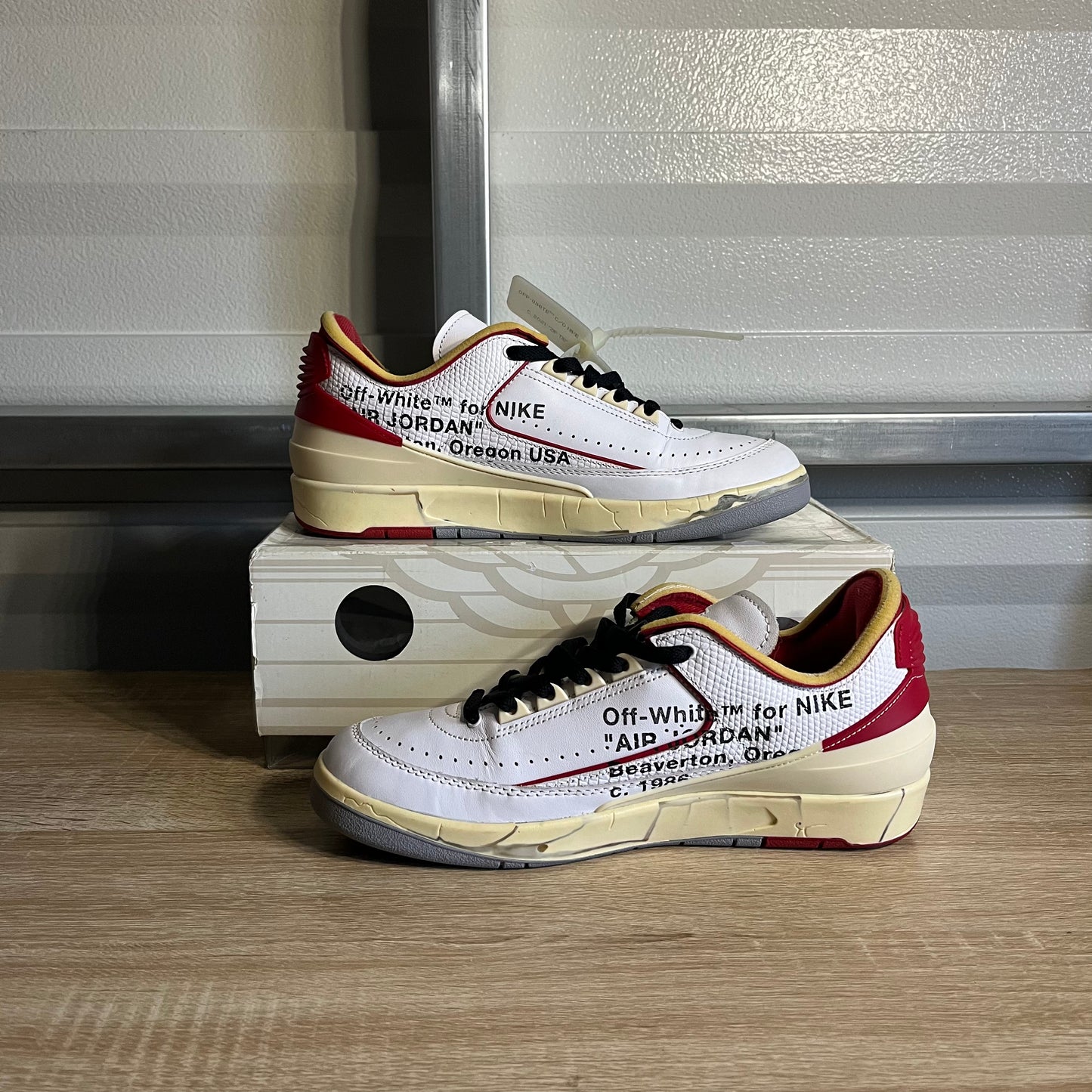 Size 9 - Off-White x AJ 2 Retro Low SP White Red