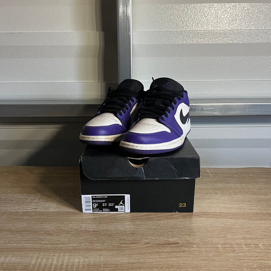 Size 9.5 - AJ 1 Low Court Purple