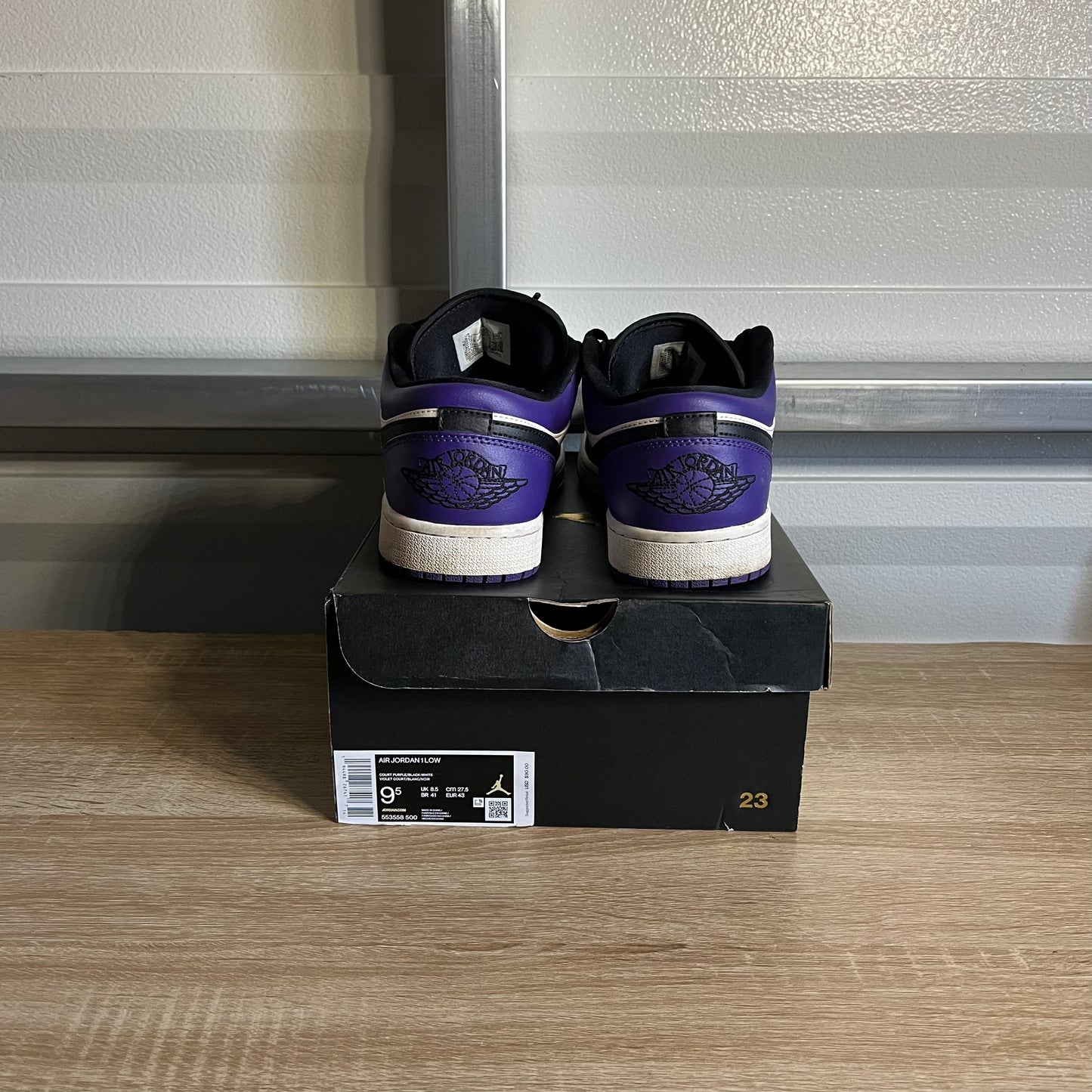 Size 9.5 - AJ 1 Low Court Purple