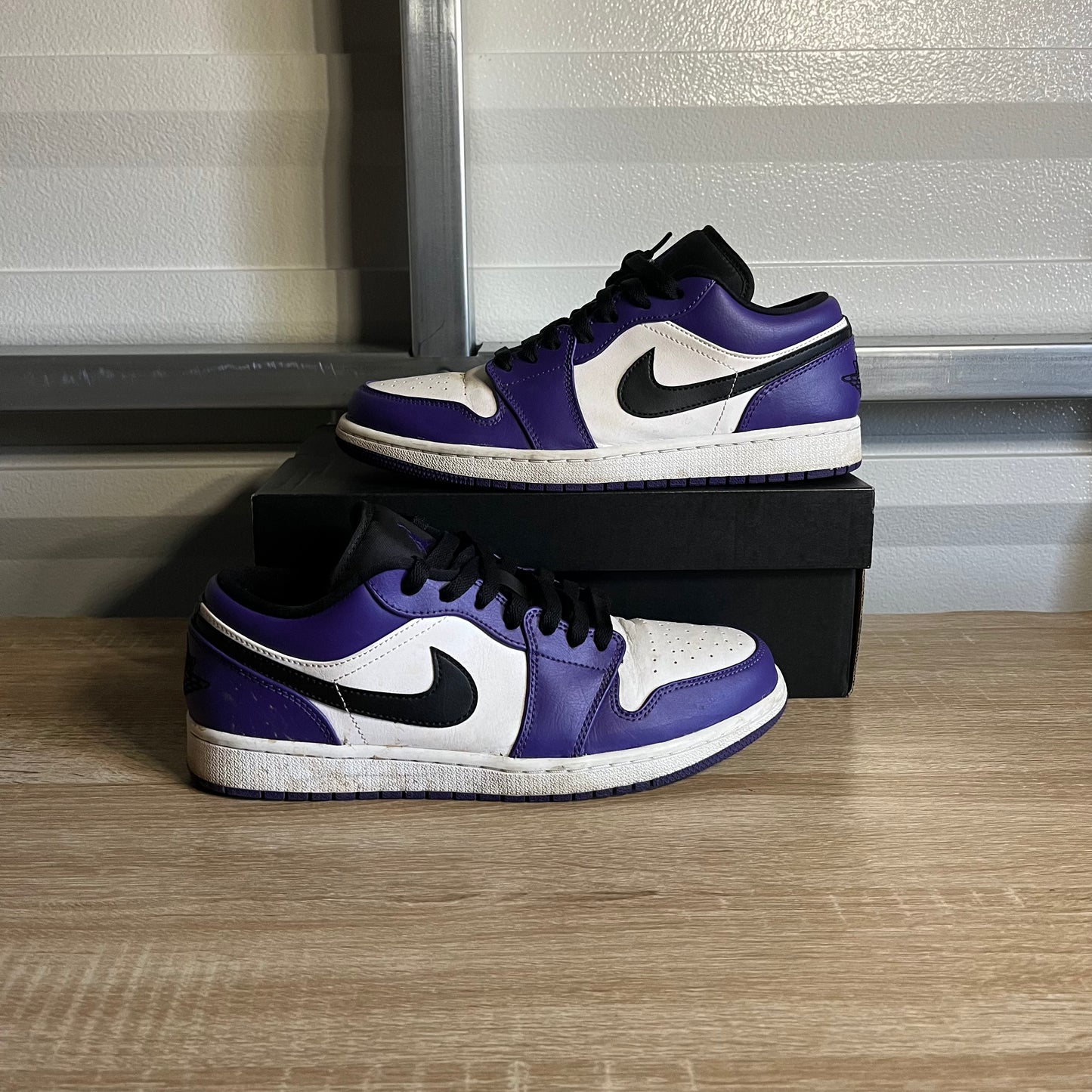 Size 9.5 - AJ 1 Low Court Purple