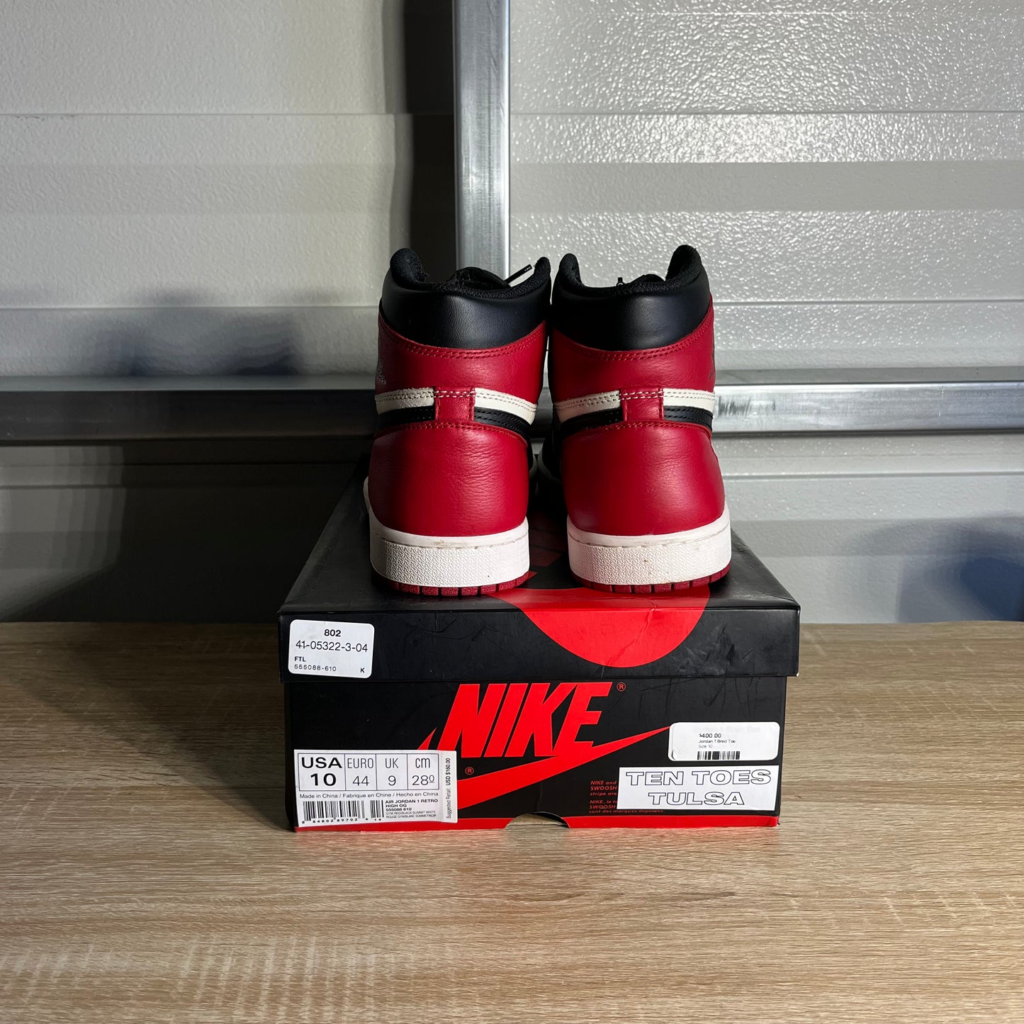 Size 10 - AJ 1 Retro High Bred Toe