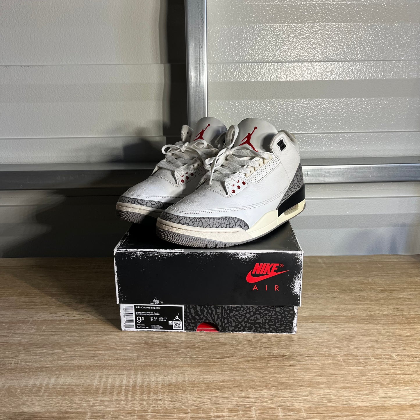 Size 9.5 - AJ 3 Retro White Cement Reimagined