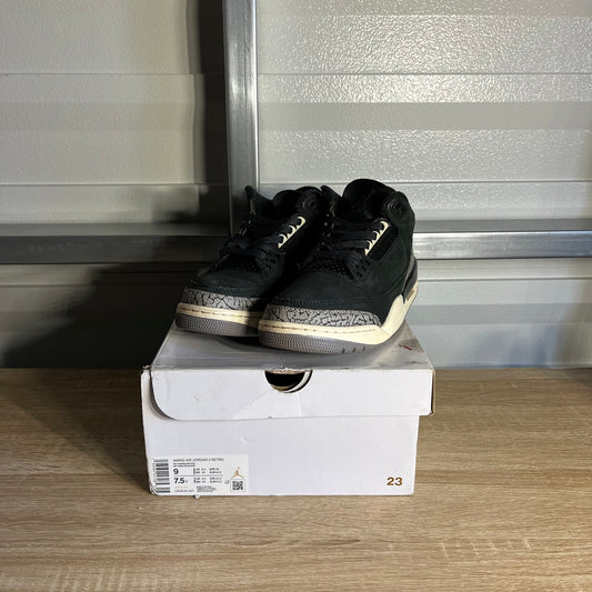 Size 9W - AJ 3 Retro Off Noir