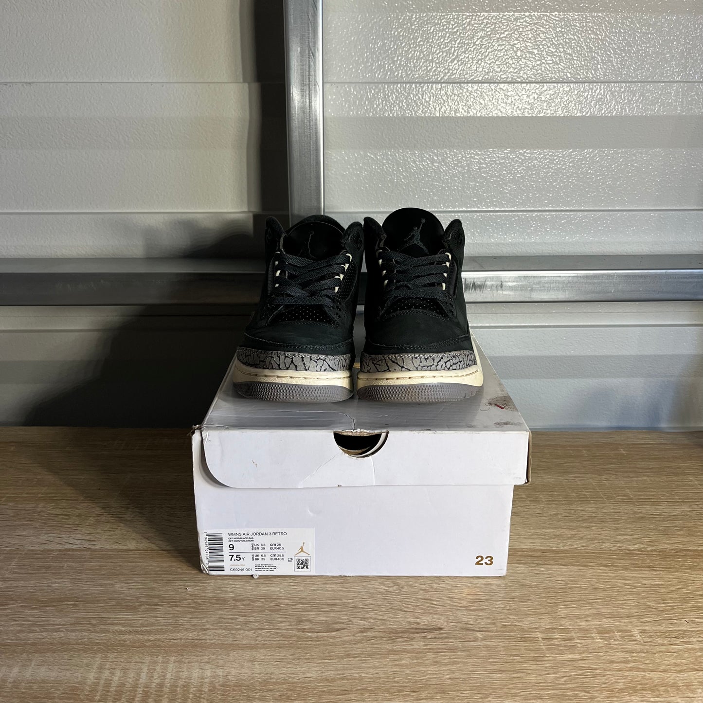 Size 9W - AJ 3 Retro Off Noir