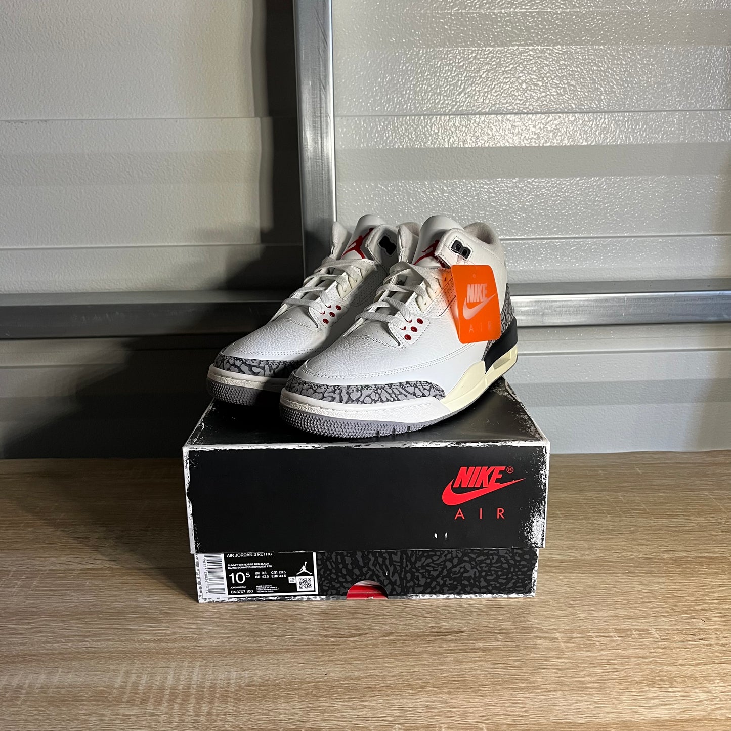 Size 10.5 - AJ 3 Retro White Cement Reimagined