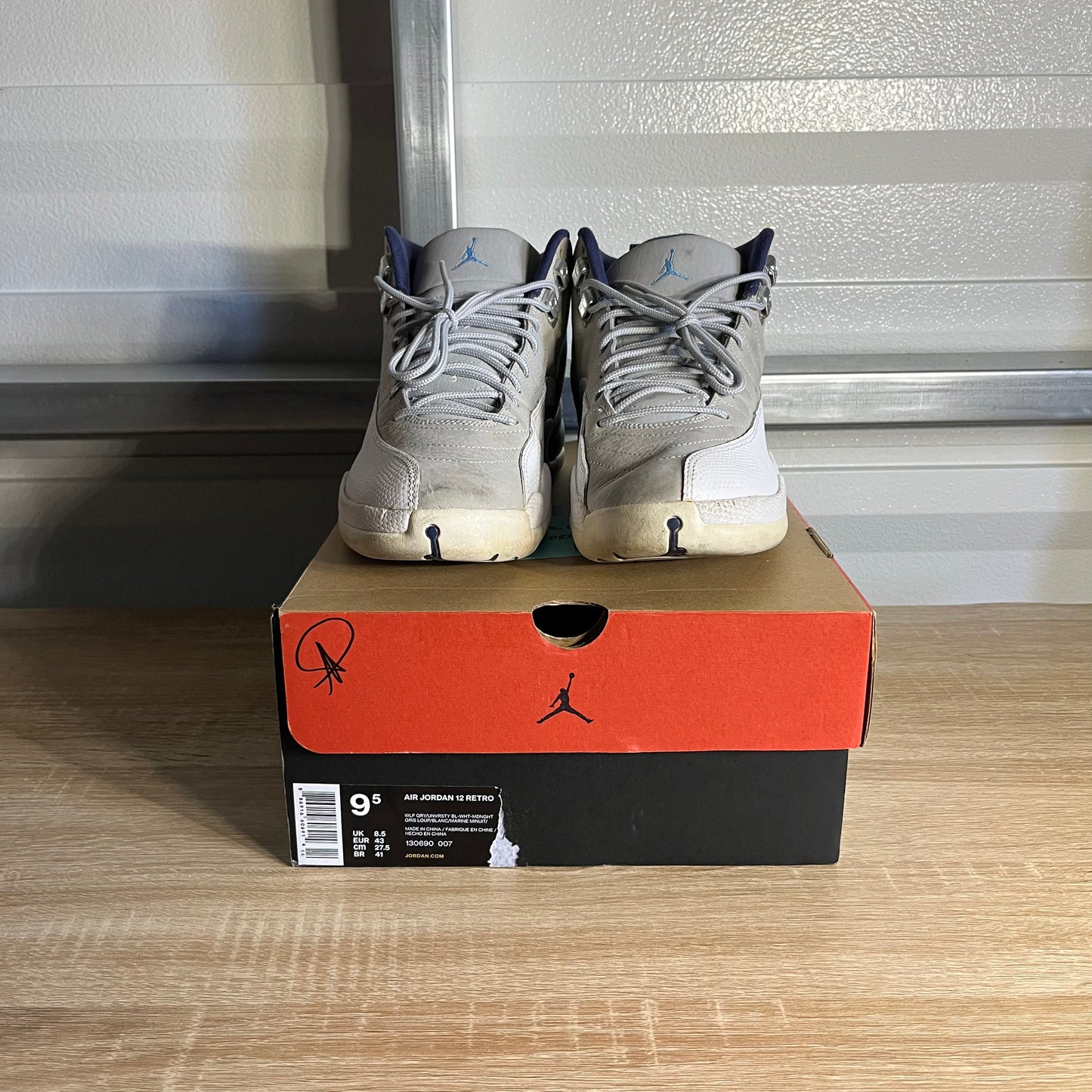 Size 9.5 - AJ 12 Retro Grey University Blue