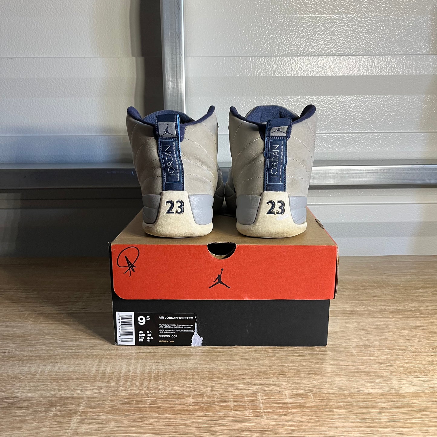 Size 9.5 - AJ 12 Retro Grey University Blue