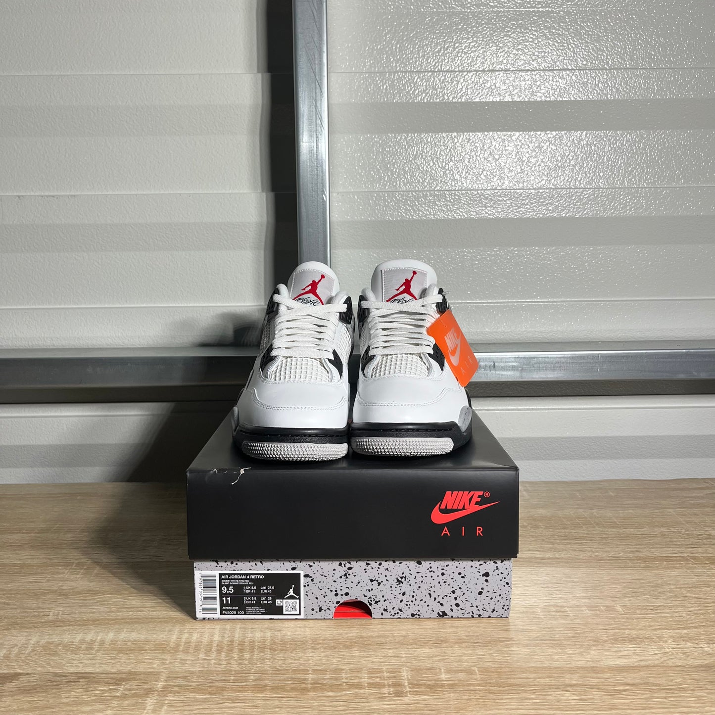 Size 9.5 - AJ 4 Retro White Cement