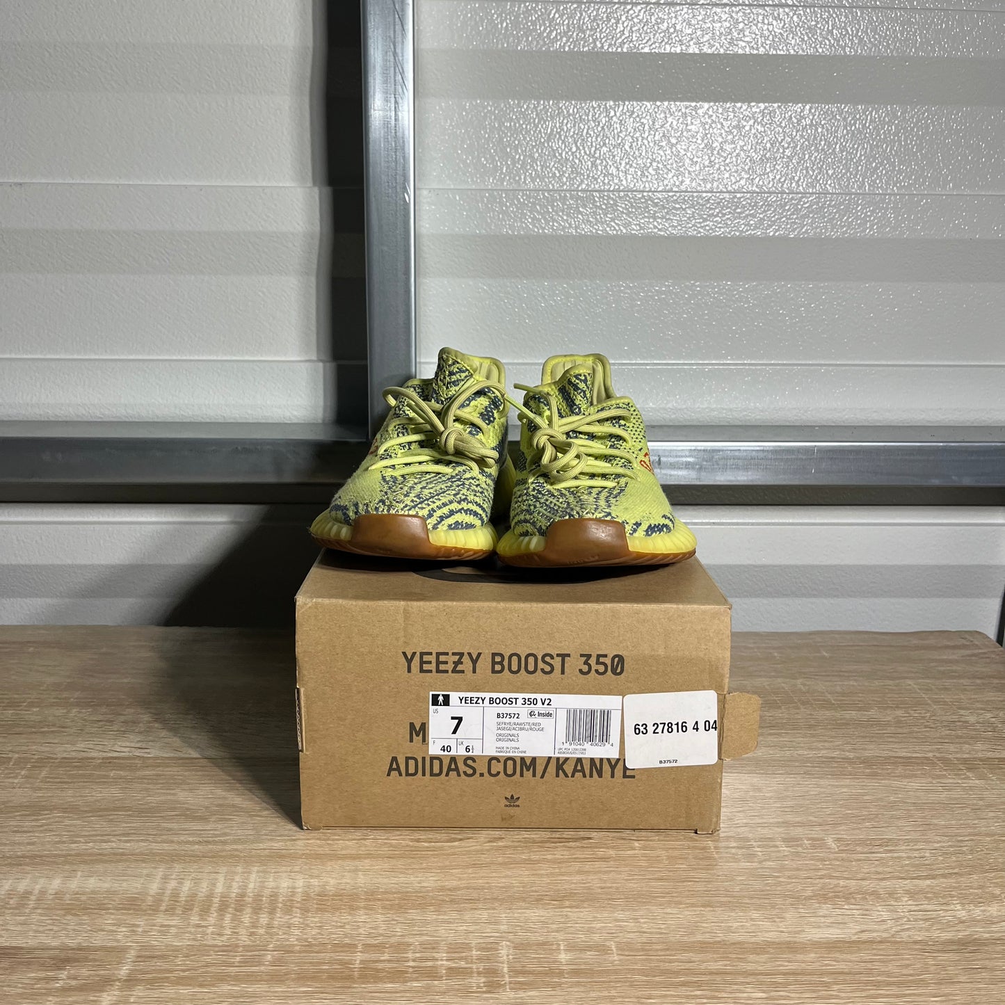 Size 7 - YZY Boost 350 V2 Semi Frozen Yellow
