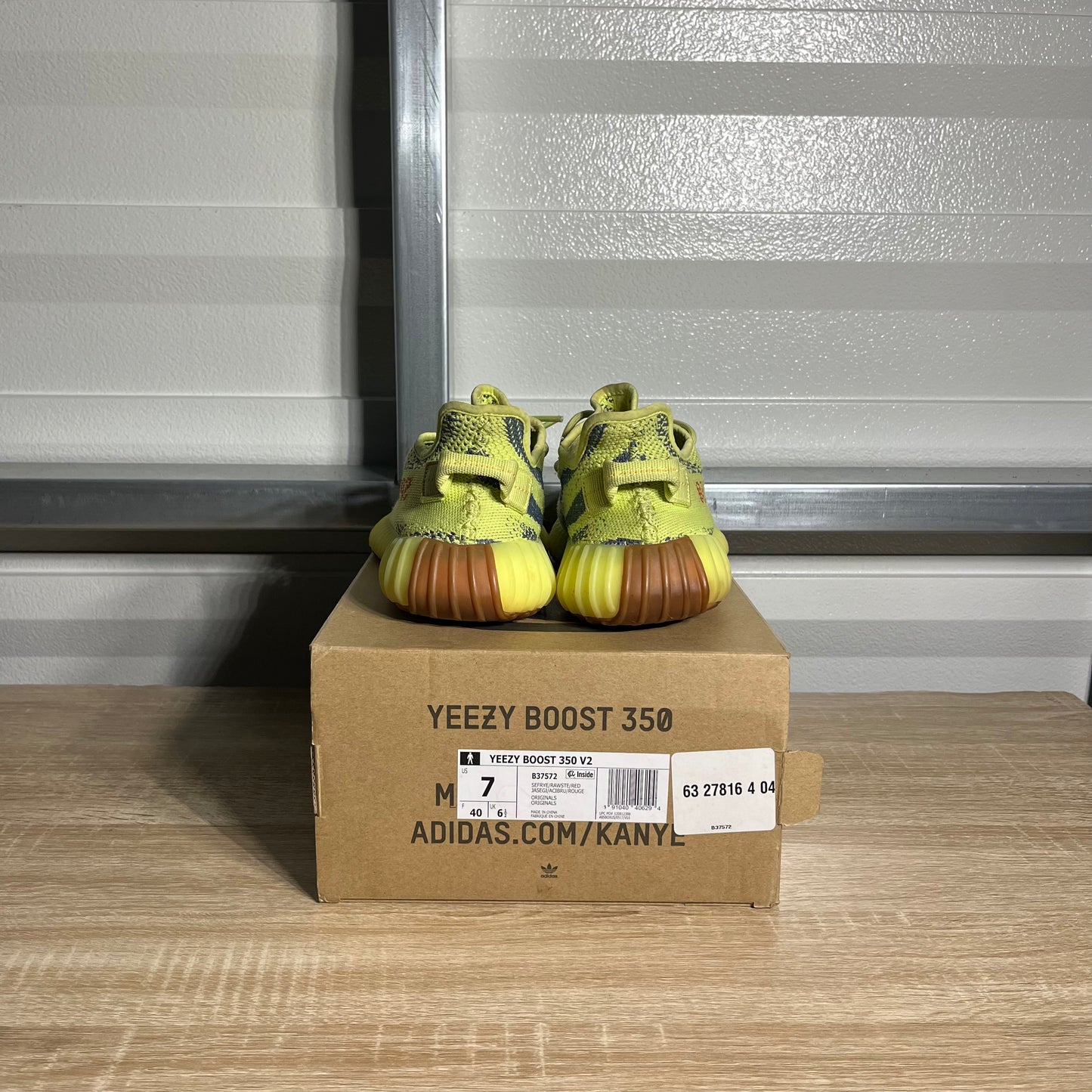 Size 7 - YZY Boost 350 V2 Semi Frozen Yellow