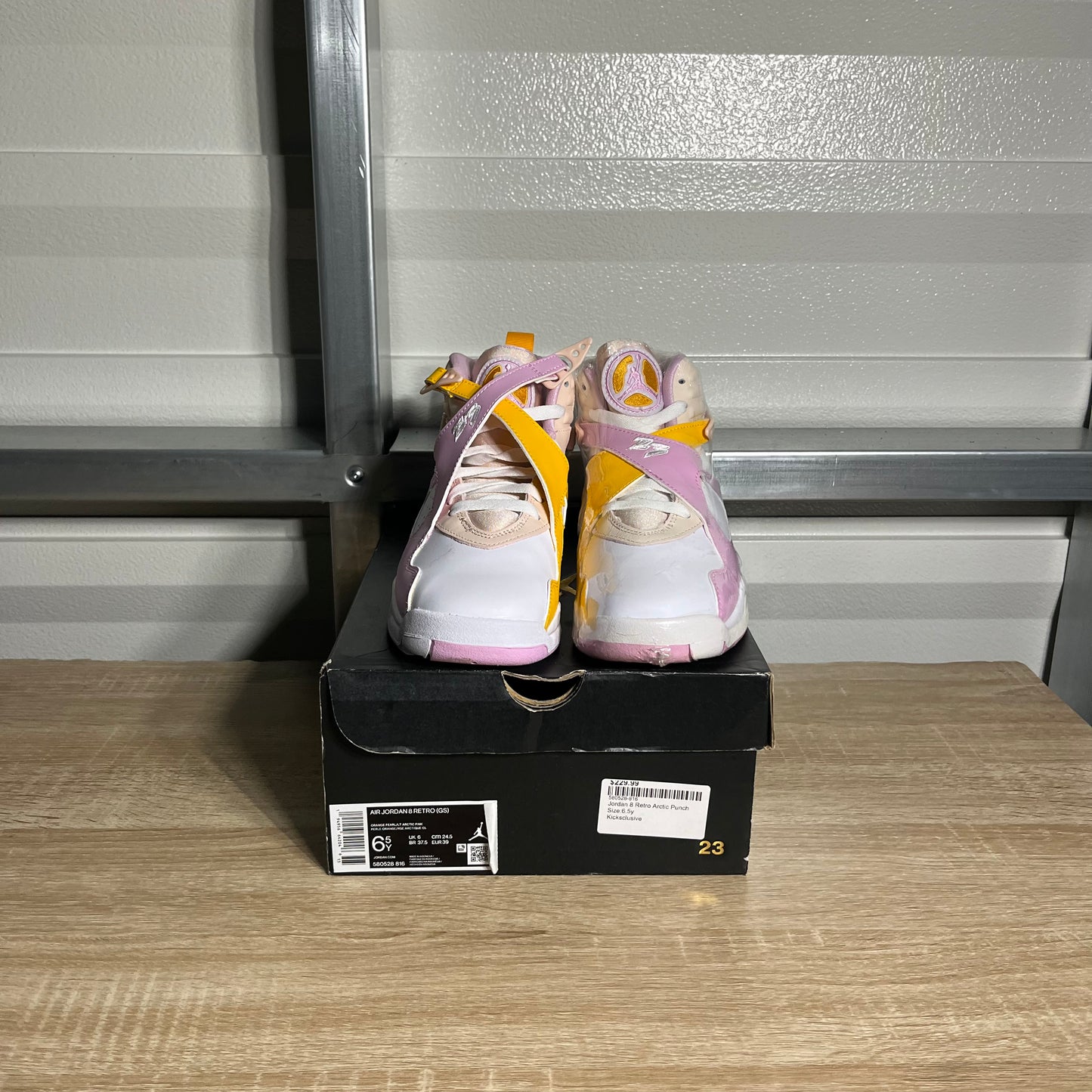 Size 6.5Y - AJ 8 Retro GS Light Arctic Pink