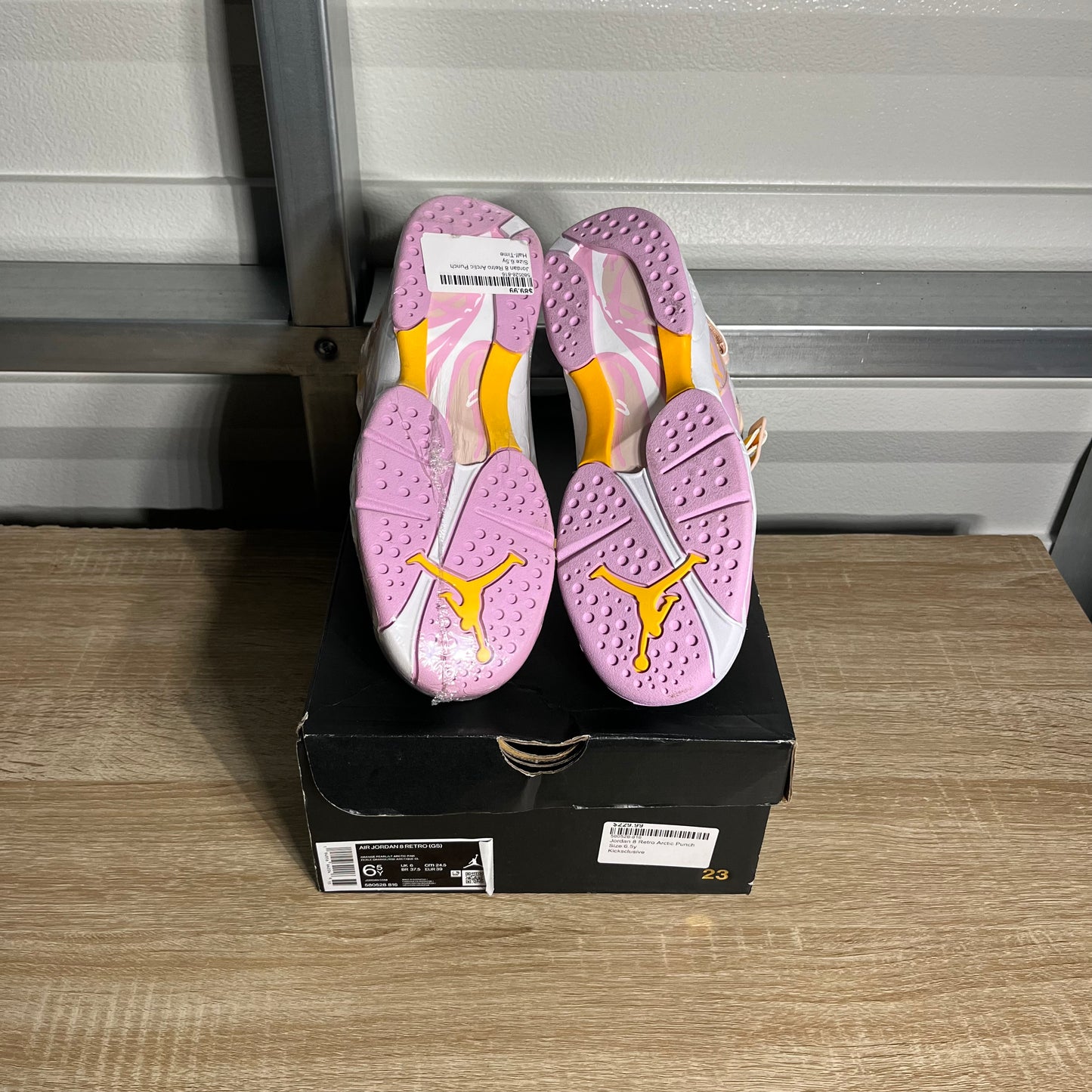 Size 6.5Y - AJ 8 Retro GS Light Arctic Pink
