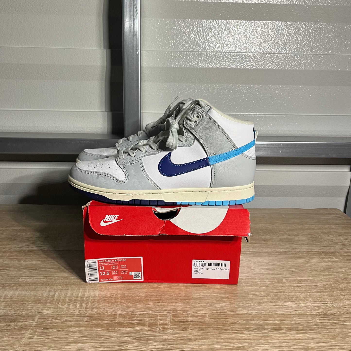 Size 11 - Dunk High Retro SE Split Baltic Blue White