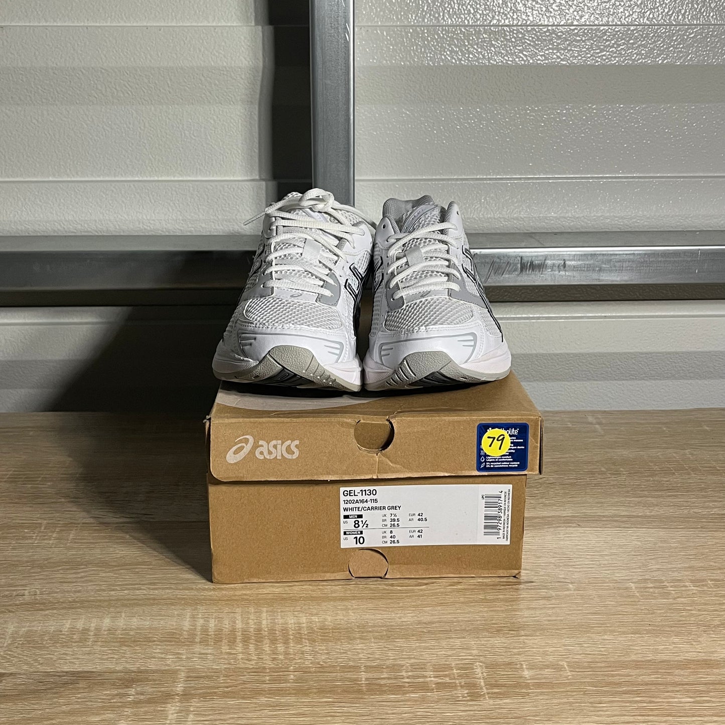 Size 8.5 - Asics Gel-1130 White Carrier Grey