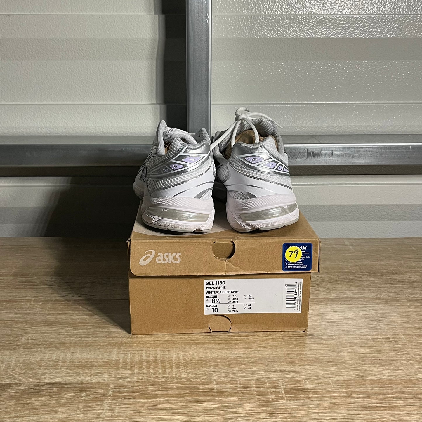 Size 8.5 - Asics Gel-1130 White Carrier Grey