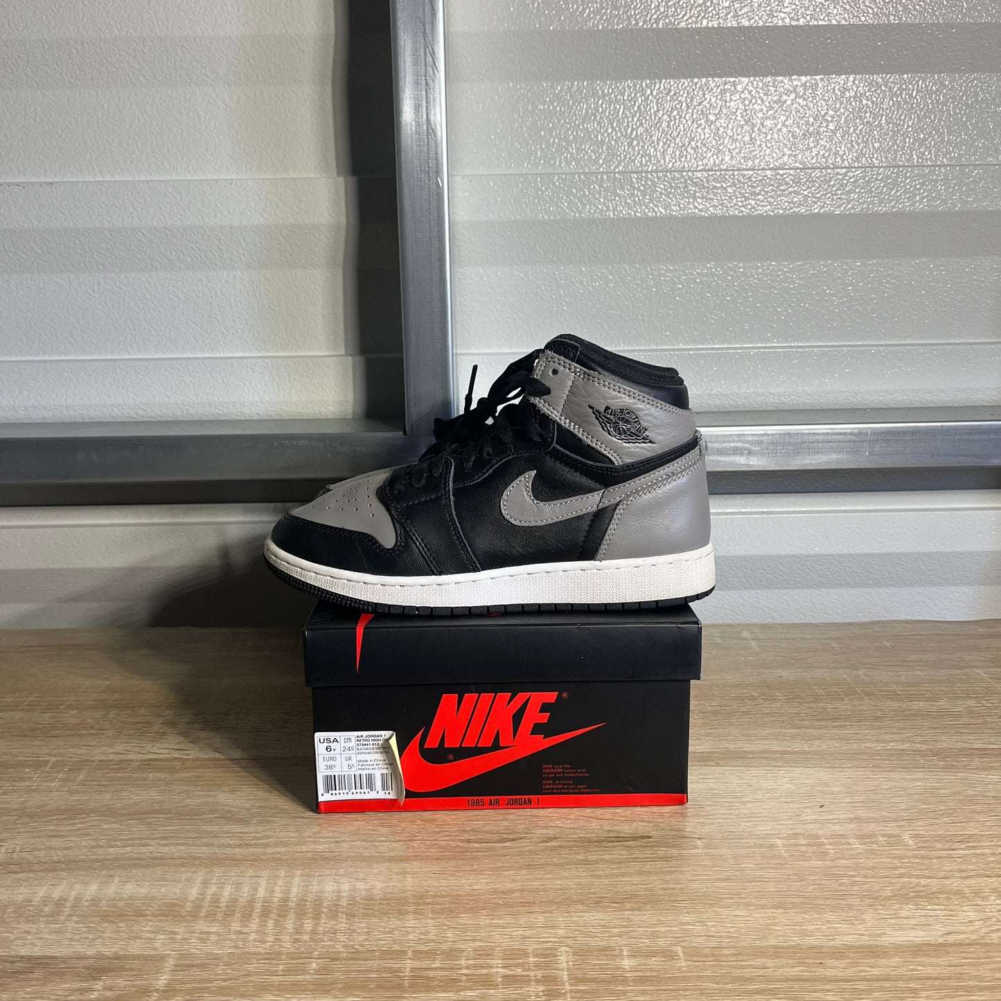 Size 6Y - AJ 1 Retro High OG Satin Shadow