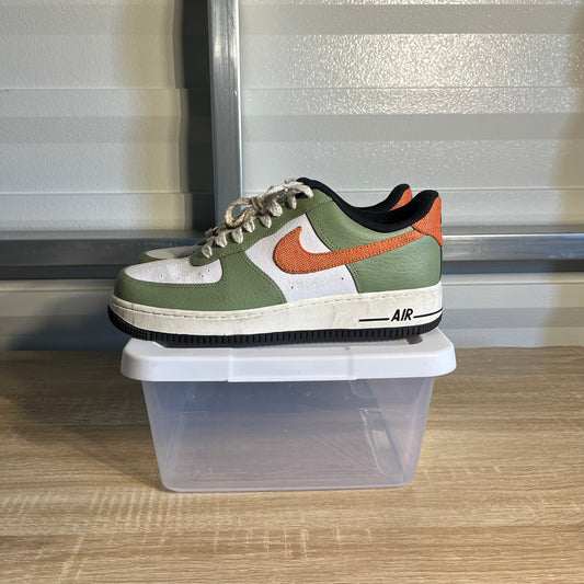Size 10 - AF 1 '07 Oil Green Orange