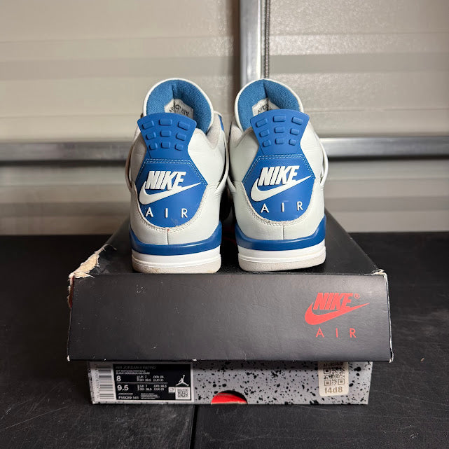 Size 8 - AJ 4 Retro Military Blue