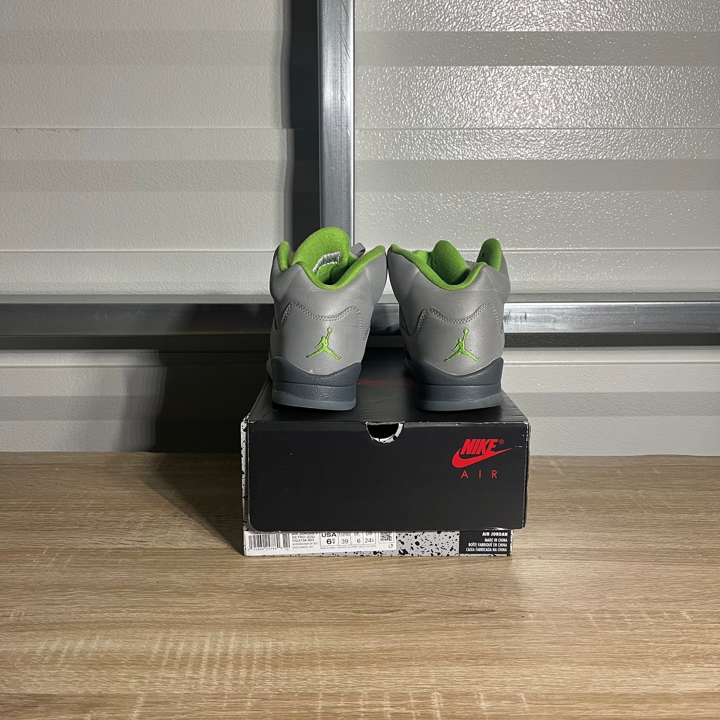 Size 6.5Y - AJ 5 Retro Green Bean